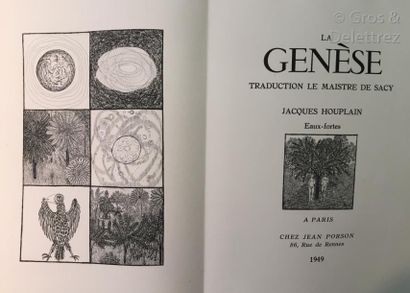 null HOUPLAIN].

La Genèse. Traduction du Maistre de Sacy.

Paris, Porson, 1949,...