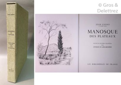 null LEZARDIERE] Jean GIONO.

Manosque des plateaux.

Bibliophiles de France, 1959,...