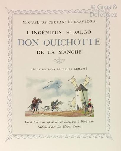 null LEMARIÉ] Miguel de CERVANTES.

L’Ingénieux Hidalgo Don Quichotte de la Manche.

Paris,...