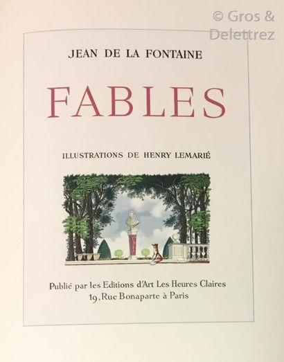 null LEMARIÉ] Jean de LA FONTAINE.

Fables.

Paris, Les Heures Claires, 1962-1966,...