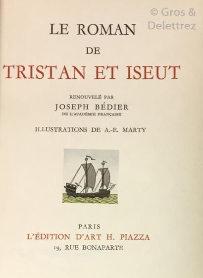 null MARTY] Joseph BEDIER. 

Le Roman de Tristan et Iseut.

Piazza, 1947, in-8 relié...