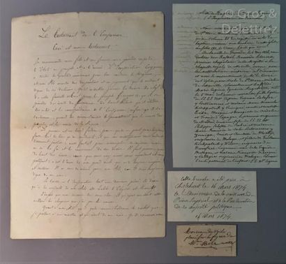 null SOUVENIRS HISTORIQUES].

- Copie manuscrite du Testament de l’Empereur Napoléon...