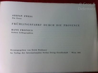 null Stefan ZWEIG. 

Frühlingsfahrt durch die Provence. Ein Essay. 

Wien, Stefan-Zweig-Gesellschaft,...