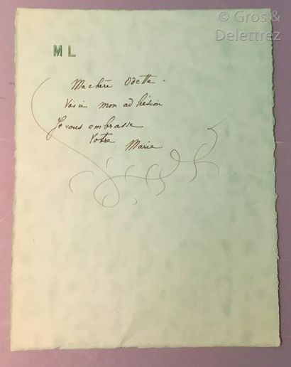 null Marie LAURENCIN (1883-1956) peintre.

Lettre autographe signée écrite sur son...