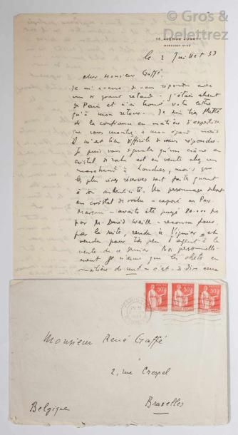 null Tristan TZARA (1896-1963) Figure du Dadaïsme.

Lettre autographe signée adressée...