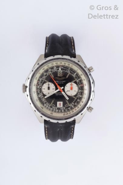 null BREITLING - Navitimer Iraki Air Force. Grand chronographe bracelet en acier....