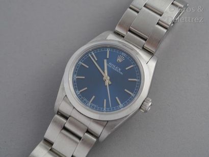 null ROLEX - Oyster Perpetual bleue ref:67480 vers 1993 Montre bracelet avec boîtier...