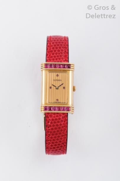 null OJ.Perrin - 

Montre bracelet de dame avec boîtier rectangulaire en or jaune...