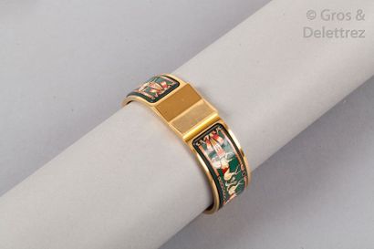 HERMÈS Paris made in France Bracelet jonc ouvrant " Clic Clac " 20mm en métal doré...