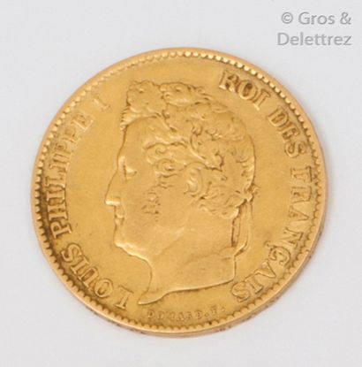 null Pièce de 40 Francs Français en or. (1833)