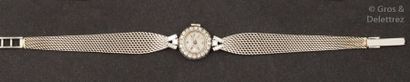 BLANCPAIN Bracelet montre de dame en or gris. Cadran blanc, index appliqués. La lunette...