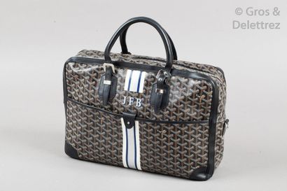 GOYARD Porte-document «?Ambassade?» 40cm en toile enduite siglée multicolore beige,...