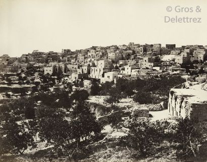 null Félix Bonfils (1831-1885) Panorama de Bethléem, c. 1870. Panorama composé de...