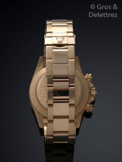 ROLEX DAYTONA ref 16528 «Six inversé» n°X661XXX vers 1993 Beau chronographe bracelet...