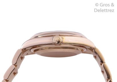 ROLEX Oyster Perpetual Day-Date - ref. 118205F vers 2015 Montre bracelet en or rose...