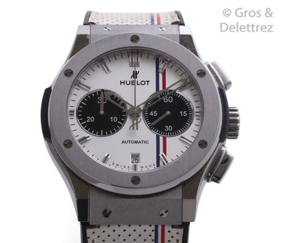 HUBLOT BIG BANG TOUR AUTO Edition Limitée n°9/100 Rare chronographe bracelet en acier....