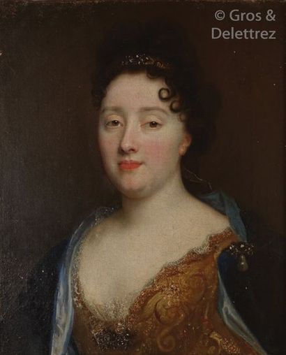 Nicolas de LARGILLIERE et son atelier Portrait présumé de Madame de BOURY.	

Toile.	

56...