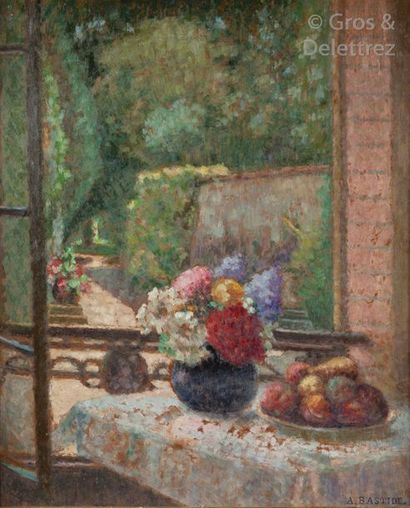 BASTIDE Alice Claire Sylvie (1868-1939) «?Vue sur le jardin?».	

Huile sur toile,...