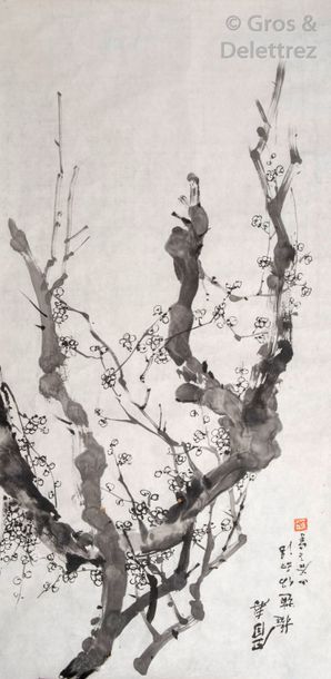 null Chine, fin du XXe siècle

Ensemble de huit peintures au lavis sur papier, quatre...