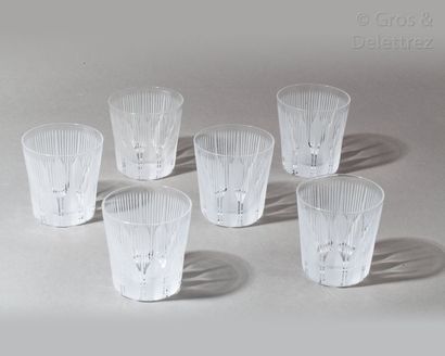 null HERMES Paris

*Ensemble de six verres en cristal, à motifs épis satinés.