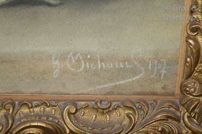 MICHAUX Nature morte aux légumes Pastel, signé en bas à droite et daté 1907. 47 x...