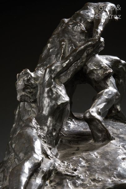 Ary Bitter (1883-1973) Importante sculpture en bronze à patine brune figurant un...
