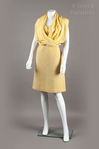 Jeanne LANVIN CASTILLO Haute couture circa 1950/1960 n°65742 Tailleur en tweed de...