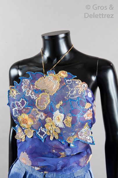 Paco RABANNE Haute Couture circa 1986 Ensemble comprenant une veste à encolure en...