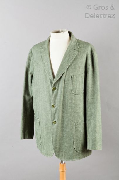 ARNYS Veste en coton à motif chevrons vert deux tons, col cranté, simple boutonnage...