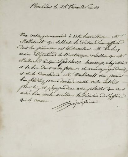 Joséphine de BEAUHARNAIS. Marie- Josèphe-Rose de Tas cher de La Pagerie , dite . (1763-1814) Premièr