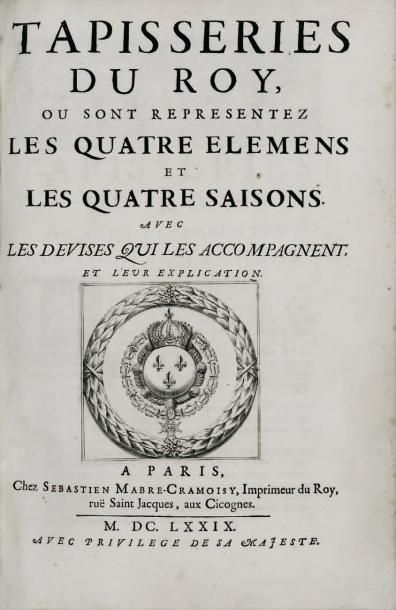 null Livres aux armes de Louis XIV CABINET DU ROI Recueil d'estampes connu sous le...
