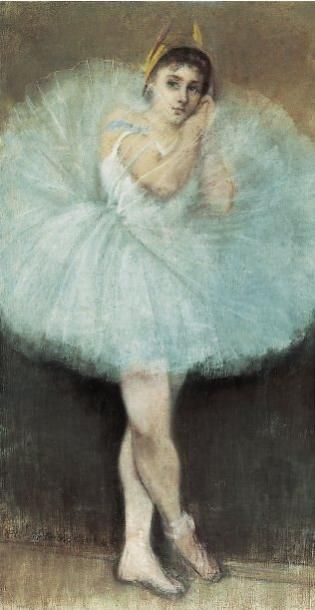 Pierre CARRIER BELLEUSE (1851-1932) « Petit rat de l'opéra »Pastel sur toile, signé...