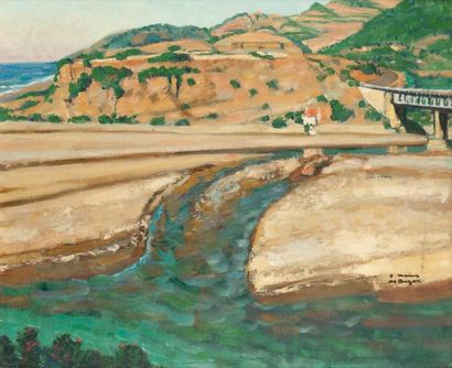 Marius de BUZON (1879-1958) Oued Damous, près de Cherchel Huile sur toile, signée...