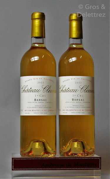 null 2 bouteille CHÂTEAU CLIMENS - 1er CC Sauternes 2003 