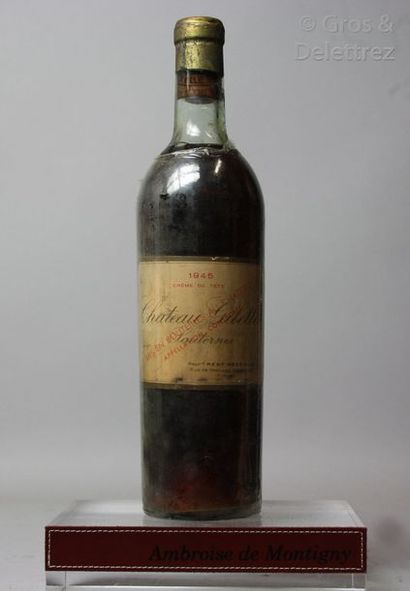 null 1 bouteille CHÂTEAU GILETTE "Crème de tête" - Sauternes 1945 Etiquette abimée,...