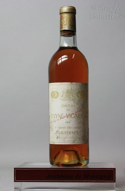 null 1 bouteille CHÂTEAU RAYNE de VIGNEAU - 1er cru classé Sauternes 1964 Niveau...