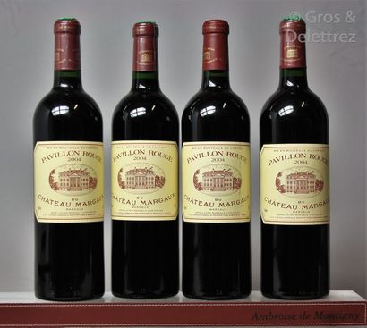 null 4 bouteilles PAVILLON ROUGE 2é vin de CHÂTEAU MARGAUX - 1er GCC Margaux 2004...