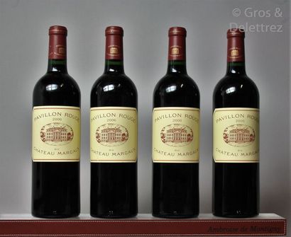 null 4 bouteilles PAVILLON ROUGE 2é vin de CHÂTEAU MARGAUX - 1er GCC Margaux 2006...