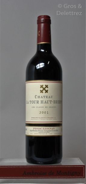 null 1 bouteille CHÂTEAU LA TOUR HAUT BRION - Cru classé Pessac Léognan. 2001 