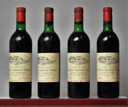 null 4 bouteilles CHATEAU TROPLONG MONDOT - St. Emilion Grand cru 1970 

Etiquettes...