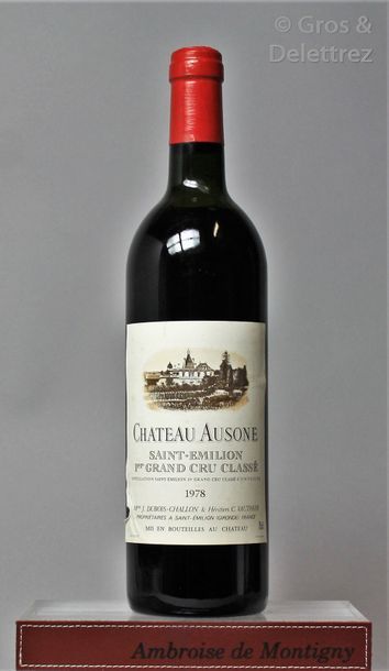 null 1 bouteille CHÂTEAU AUSONE - 1er GCC (A) St. Emilion 1978 Etiquette légèrement...