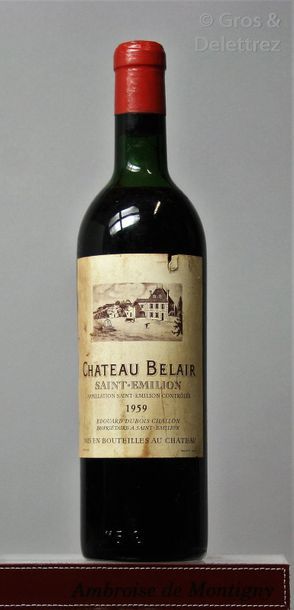 null 1 bouteille CHÂTEAU BELAIR - St. Emilion Grand cru 1959 