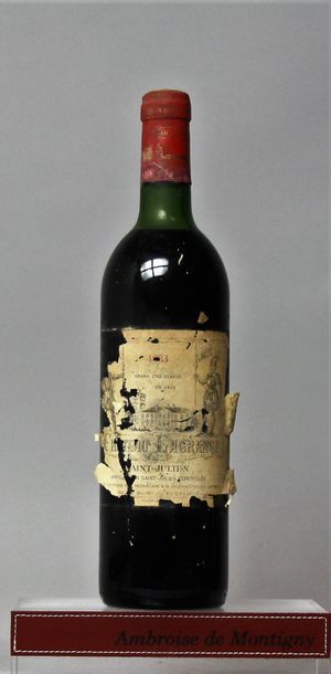 null 1 bouteille CHÂTEAU LAGRANGE - 3é GCC St. Julien 1983 

Etiquette abimée, déchirée,...
