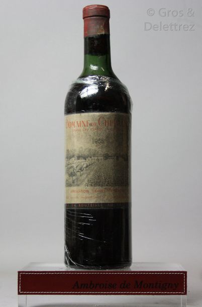 null 1 bouteille DOMAINE DE CHEVALIER - GCC Pessac Léognan 1955 Niveau haute épa...