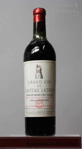 null 1 bouteille CHÂTEAU LATOUR - 1er GCC Pauillac 1952 Etiquette tampon Nicolas,...