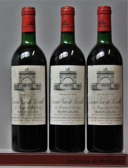 null 3 bouteilles CHÂTEAU LEOVILLE LAS CASES - 2é GCC St. Julien 1985 

Etiquettes...