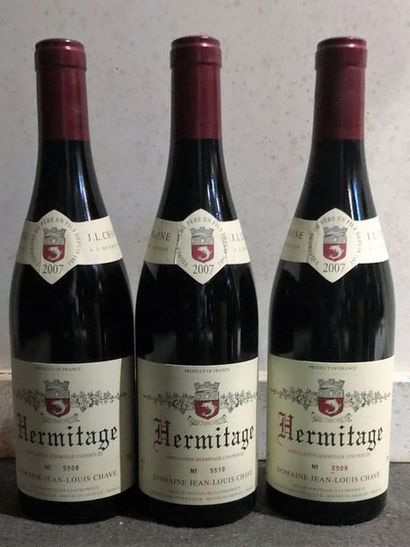 3 bouteilles HERMITAGE ROUGE - J.L. CHAVE...