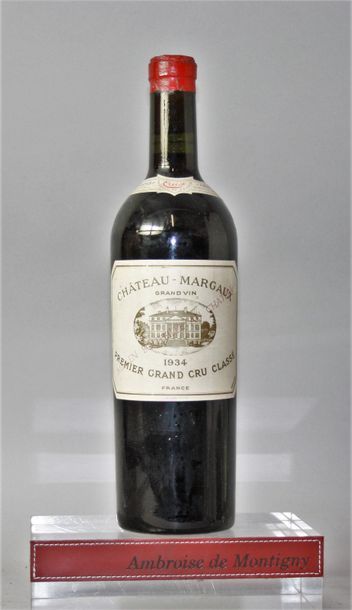 null 1 bouteille CHÂTEAU MARGAUX - 1er GCC Margaux 1934 

Capsule neutre