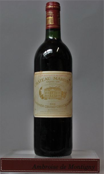 null 1 bouteille CHÂTEAU MARGAUX 1er GCC - Margaux 1991 Etiquette légèrement tachée,...