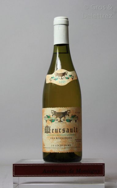 null 1 bouteille MEURSAULT - J.F. COCHE DURY 1990 Etiquette déchirée, niveau 3,8...